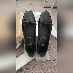 Christian Louboutin Elegant Black Leather Loafers NEW NEVER WORN